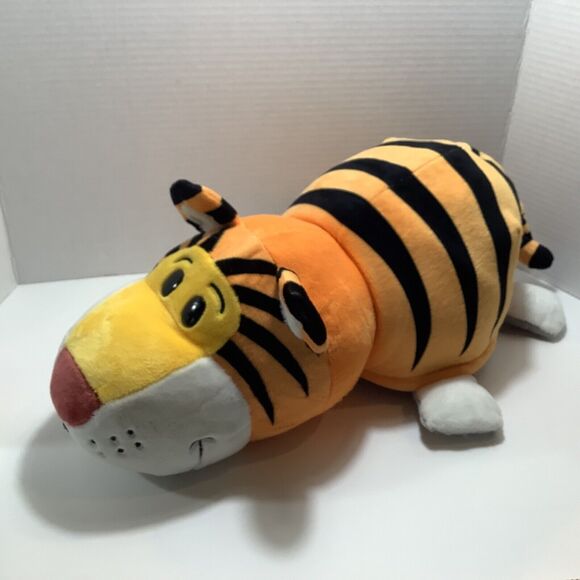 Flip a Zoo Reversible Plush Theodore Tiger and Emma Elephant 17 Inches Long - Picture 4 of 9